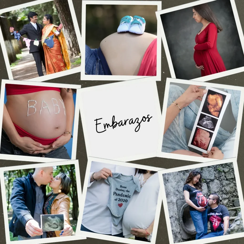 Collage de sesión de fotos de embarazo — CelebraStudio